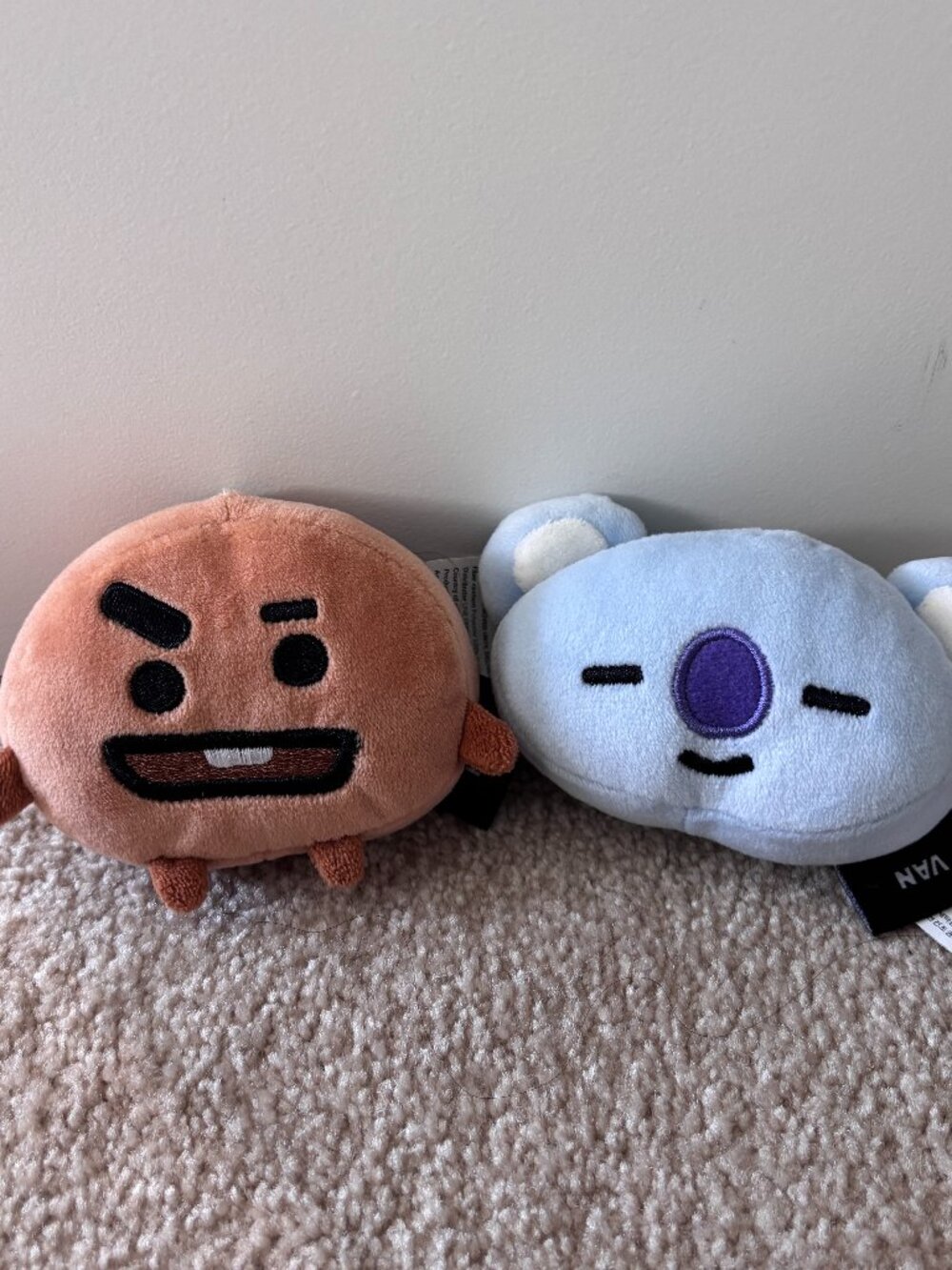 BT21 Koya and Shooky BTS Plushies Toy Key Chain Charm
